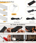 Package contents for 9-Lights LED Recessed Lighting Wall Panel Lights including clips, power supply, and wiring.