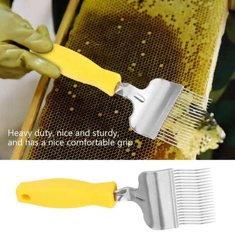 Beekeeping Uncapping Fork Stainless Steel Honeycomb Tine For Hive Inspection And Honey Harvest Durable Tool With Comfortable Grip For Beekeepers