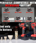 Cordless Heat Gun For Milwaukee M18 Battery Two Temperature Settings with nozzle attachments, no battery included