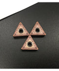 Hot Deal 10 Piece Indexable Carbide Lathe Tool Set TNMG160404 MQ PR1125 external CNC turning inserts, triangular shape.