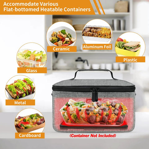 Portable Oven For Office And Travel With Auto Temperature Control No Monitoring Needed Heats And Reheats Meals Evenly Without Burning
