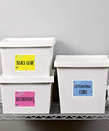 Pro Grade Printable Shipping And Mailing Labels Featuring Sweet Sure Feed Tech For Laser Printers With Trueblock Total Coverage To Hide Old Tags 3-1/3 X 4 Inches White 600 Sheets No Fuss Easy Reload High Reliability on organized storage bins.