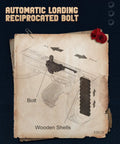 3D Wooden Tommy Gun Puzzle Kit For Adults Build Your Own Rubber Band Model Toy Dope Wood Craft Hobby For Men Realistic Gun Replica Puzzle Great Gift Idea For Christmas, wooden bolt detail on blueprint page