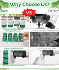 Comparison of Silicone Seed Starter Tray Set With Drainage Holes 4 Pack Seed Starter Kit for Starting Plant Seeds Indoors