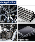 Applications of 8 Inch Aluminum Polishing Wheel Kit Pro-Grade For Angle Grinders on wheels, stainless steel, fuel tanks, organic glass