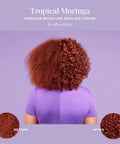 Tropical Moringa Sweet Oil And Honey Endless Moisture Hair Cream For Curly Hair Defining Curls Frizz Control Deep Hydration Elasticity Boost Shine Lock In Lightweight Yet Rich Moisturizer 8 Ounce before and after curly hair