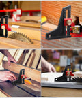 Pro Grade Aluminum Woodworking Height Gauge With Dual Scale And Metric Depth Measurement For Table Saw And Woodworking