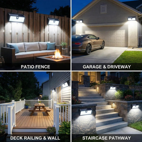 Dang Bright 452 Led Solar Flood Lights Outdoor Featuring Long Range Motion Detection And Three Versatile Modes Ip65 All Weather Security Lighting For Yard Garage Two Pack