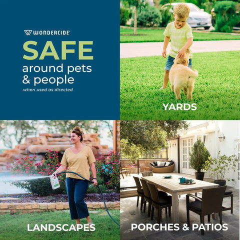 Outdoor Pest Control Spray Concentrate With Natural Essential Oils That Kills Mosquitoes, Ants, Roaches And More, Safe for pets