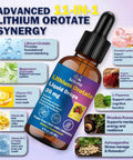 Lithium Orotate Liquid Drops 20mg 11 In 1 Mood Boost Formula With NAC Magnesium Ashwagandha L Theanine Vitamin D3 B6 B12