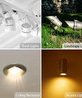 LED MR16 3.5W 12V Light Bulb 6 Pack Replacement For Landscape Accent Track Lighting And Desk Lamps GU5.3 Bipin Base 2700K