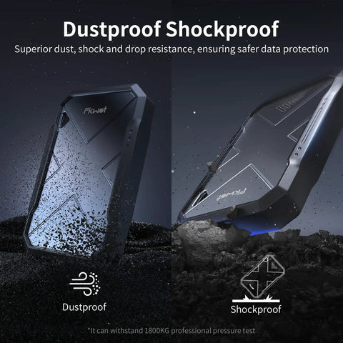 Dustproof and shockproof 2TB Portable SSD Ultra Fast With Beast Speeds 2050 MB Per Second USB 3.2 Gen2 Type C External Solid State Drive.
