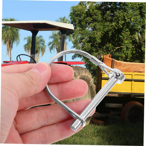 Heavy Duty Wire Hitch Lock Pins 4 Pack Tough Receiver Coupler Pins For Trailers Tractor And Backyard Gear Secure Quick Hook Up Safety Linchpins For Your Rig