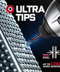 Drill inserting screw with 52 Piece Magnetic Phillips Screwdriver Bit Set for Impact Drivers With PH1 PH2 PH3