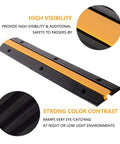 Beefy 4 Pack Rubber Cable Ramp With 2 Channel Protector Heavy Duty 22000 Lbs Load Capacity showing high visibility and strong color contrast.