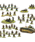 Bolt Action French Army Starter Army 1 To 56 Scale Tabletop Miniatures Plastic Paintable WWII Soldiers Set Unpainted 28mm Minifigures
