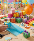 Colorful decor with 330 Sheets Multicolor Tissue Paper Pack 14x10 Inches Wrapping Paper For Gift Bags Holiday Birthday DIY Crafts Projects 20 Vibrant Colors Great For Gift Wrapping Decor And Party Supplies on desk with gift boxes and tools