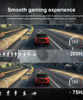 Smooth gaming experience comparison on 24.5 Inch Gaming Monitor With 200Hz Refresh Rate, FHD 1080p VA Panel