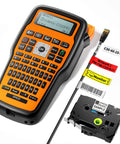 Handheld Labeling Machine With Tape For Industrial Office Use Pro Grade Waterproof Laminated 12Mm Cable Labeler For Wires And Cables E1000 Labeler With Three Cable Modes And One Touch Keys Heat Shrink Ready