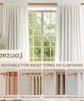 Wood Curtain Rod 1 Inch Diameter Adjustable 30 To 88 Inches Heavy Duty Rustic Farmhouse Drapery Rod With Boho Imitation Wheat Pattern Finials