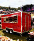 Turnkey Commercial Food Truck Trailer Ready To Roll Fully Loaded Mobile Kitchen Setup With Slick Prep Counter And Large Service Window at festival.