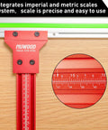 Close-up of Track Saw Parallel Guide System showing measurement scale, compatible with Festool Makita Milwaukee track saws.