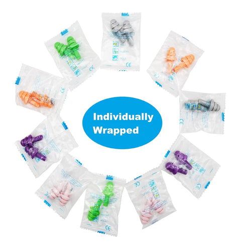 Reusable Silicone Ear Plugs Bulk Pack For Swimming Sleeping Concerts And Music With Up To 25dB Noise Reduction For Adults Men And Women