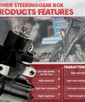 Close-up of Heavy Duty Power Steering Gearbox for Chevy and GMC Trucks 1980 to 1991 highlighting features and installation.