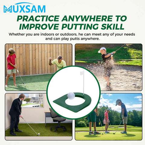 Dope Golf Practice Putting Cup Mat With Hole And Flag For Indoor Outdoor Use Portable Plastic Cup Training Aid