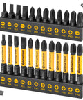 24-Piece Slotted And Phillips Drill Bit Set With S2 Alloy Steel Magnetic Tips, 2.3-Inch Long, Stored In Durable Box