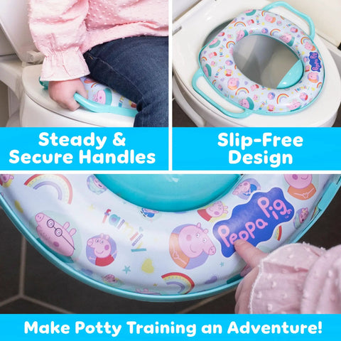Toddler Potty Training Seat With Boss Level Comfort And Super Solid Handles Non Slip Bathroom Toilet Guard For Young Kids Quick Rinse Design Makes Little Steps Smooth Sailing