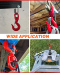 3 Ton Swivel Lifting Hook and D Ring Shackle Set With G80 Chain Hooks and Five Eighths Inch Shackle, 6600 Lbs Safe Working Load in use