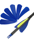 2 Inch Archery Fletching Feathers Dope Turkey Feathers Left Wing Right Wing Pack Of 50 For DIY Hunting Arrows Dark Blue