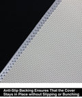 Close-up of anti-slip backing of Waterproof Neoprene Car Seat Cover Sweatproof Non Slip Seat Protector Universal Fit For Front Bucket and Rear Bench Seats Cars SUVs Vans Trucks Airbags and Armrests Compatible.