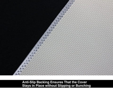Close-up of anti-slip backing of Waterproof Neoprene Car Seat Cover Sweatproof Non Slip Seat Protector Universal Fit For Front Bucket and Rear Bench Seats Cars SUVs Vans Trucks Airbags and Armrests Compatible.