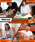 800 RPM Brushless Cordless Cardboard Cutter For Fast, Smooth Box Cutting, Beast Mode Pro Grade Tool With 3500mAh Battery, Powers Through Cardboard, Cartons, Plastic, Leather, Carpet, And More. used by tailor and DIY users