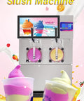 Commercial Dual Tank Ice Slush Machine For Top Shelf Margaritas And Creamy Milkshakes With Smart Freeze Tech and heavy duty build.
