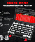 Pikwo 180 Pc Master Industrial Hydraulic Cap And Plug Kit For Hose Tube Pipe Fitting, showcasing CNC machined steel caps and plugs.