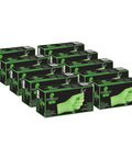Top Shelf 6 Mil Nitrile Disposable Gloves With Ridged Grip For Mechanics Car Guys And Industrial Pros Powder Free Latex Free Tough As Nails Texture In Bright Lime Green X Large Case Of 900 stacked in boxes.