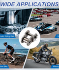 Heavy Duty ANSI 120 Roller Chain Offset Half Link Master Connector With 1.5 Inch Pitch For Industrial Machinery And Bike Drives in various applications.