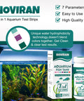 Pro 7 Way Aquarium Test Strip Kit Includes 125 Green Strips for easy water quality checks in fish tanks and ponds.
