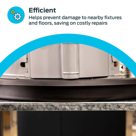 Heavy Duty Water Heater Drain Pan With 1 Inch PVC Fitting And 28 Inch Inner Diameter And 30 Inch Outer Diameter floor protector.