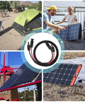 Heavy Duty 3 Foot 10AWG Solar Extension Cable With Male And Female Connectors for flexible outdoor solar installations