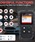 Creader 3001 OBD2 Scanner Reads And Clears Engine Fault Codes With Mode 6 CAN Diagnostic Tool For All OBDII Cars Since 1996