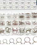 260 Piece Spring Hose Clamps Set 24 Sizes 5 To 30 Mm Heavy Duty 72A Spring Steel Clips in box for auto repair