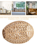 Cozy Vibe Handwoven Rope Pendant Lampshades Set Of Three For Living Room And Bedroom Ceiling Lights Wicker Light Shade