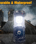 Two Pack Collapsible Camping Lantern With Solar USB Rechargeable Portable Waterproof LED Light That Doubles As Lantern And Flashlight in rain