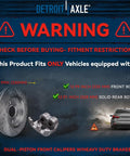 Warning about Rear Brake Kit For Dodge Grand Caravan Journey Town And Country With 12.91 Inch Rotors And Ceramic Brake Pads fitment