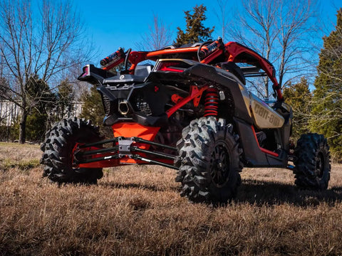 Heavy Duty Round Tube Rear Radius Arms Kit For Can Am Maverick X3 72 Inch Turbo RC MR RS MAX Complete 6 Rod Kit Black With beefed up pivot joints and frame mounts on rear suspension