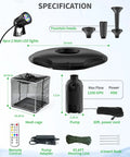 Components of the Floating Fountain And Aerator All In One Kit With LED Lights For Ponds Lakes And Water Gardens 1200GPH